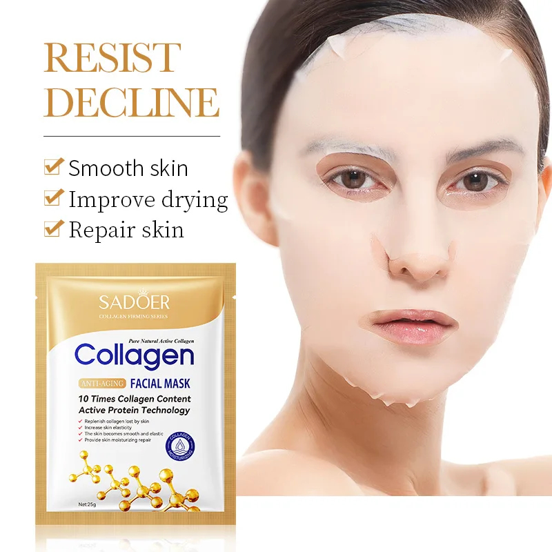 50/30/20/10pcs SADOER Collagen - огляд і ціна Sheet Mask Collagen