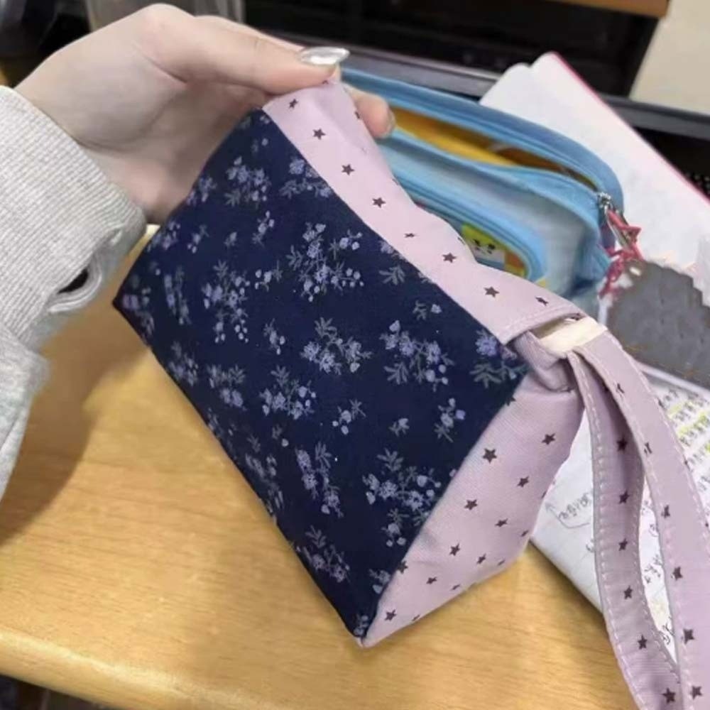 Purple Print Floral Makeup Bag - огляд і ціна Korean Lifestyle & Kids Boutique Photos