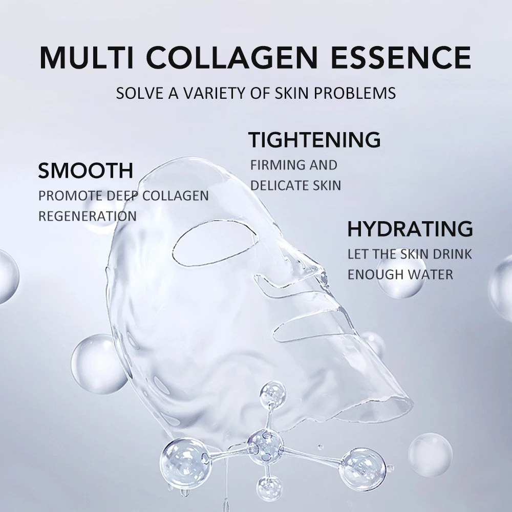 5PCS Collagen Face Masks Deep  - огляд і ціна Sheet Mask Collagen