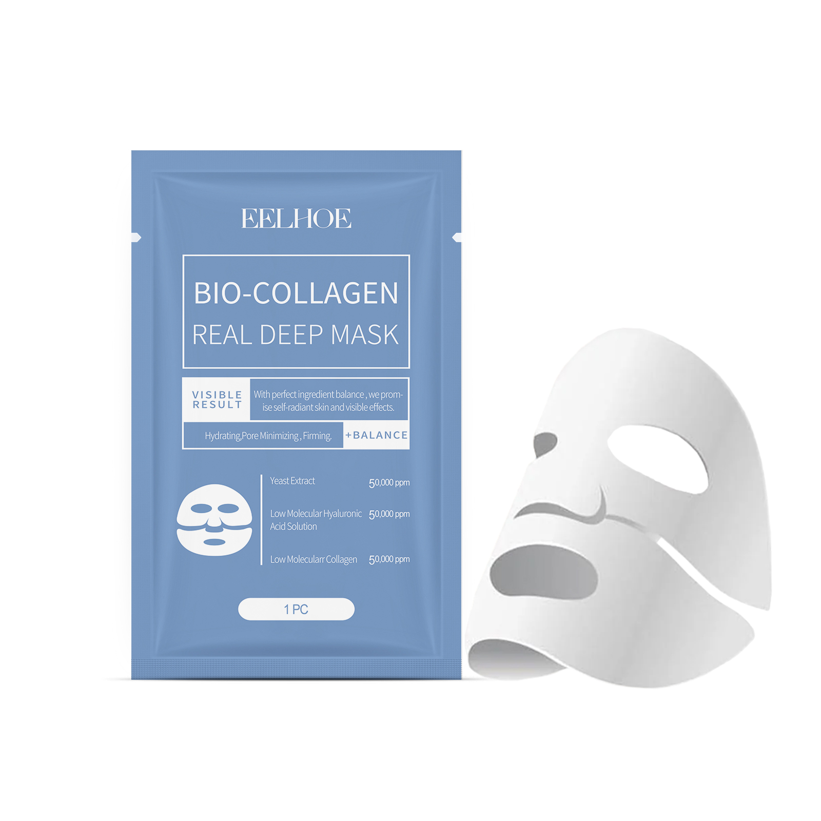 EELHOE Bio Collagen Face Mask  - огляд і ціна Sheet Mask Collagen