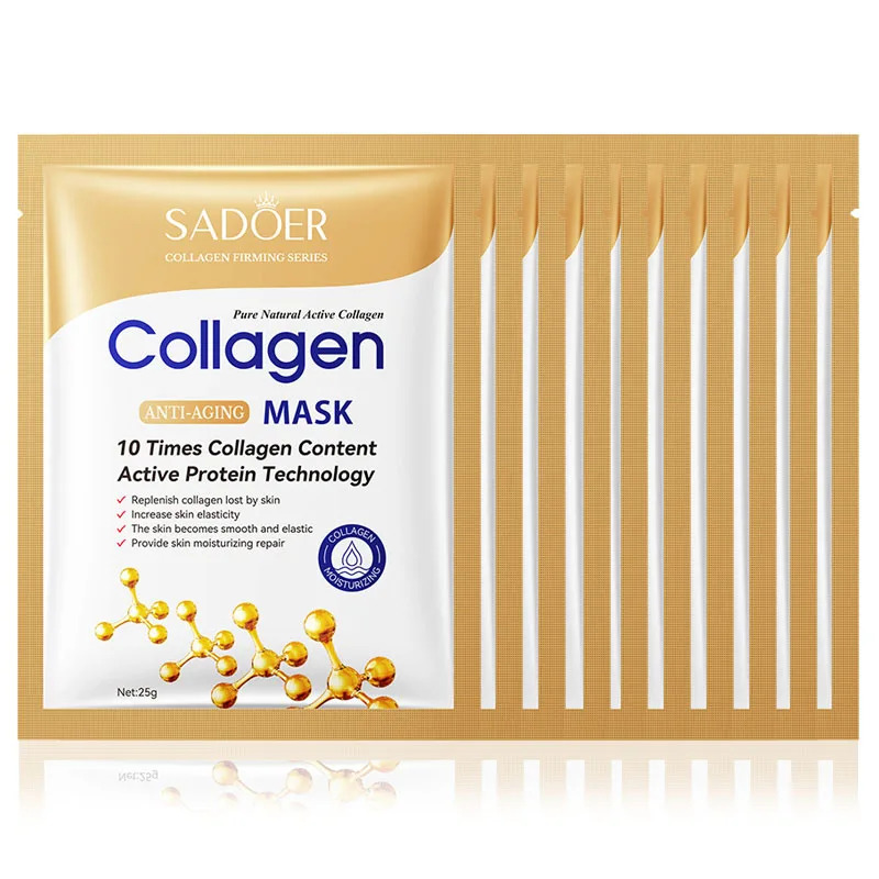 10pcs Anti-aging Collagen Face - огляд і ціна Sheet Mask Collagen