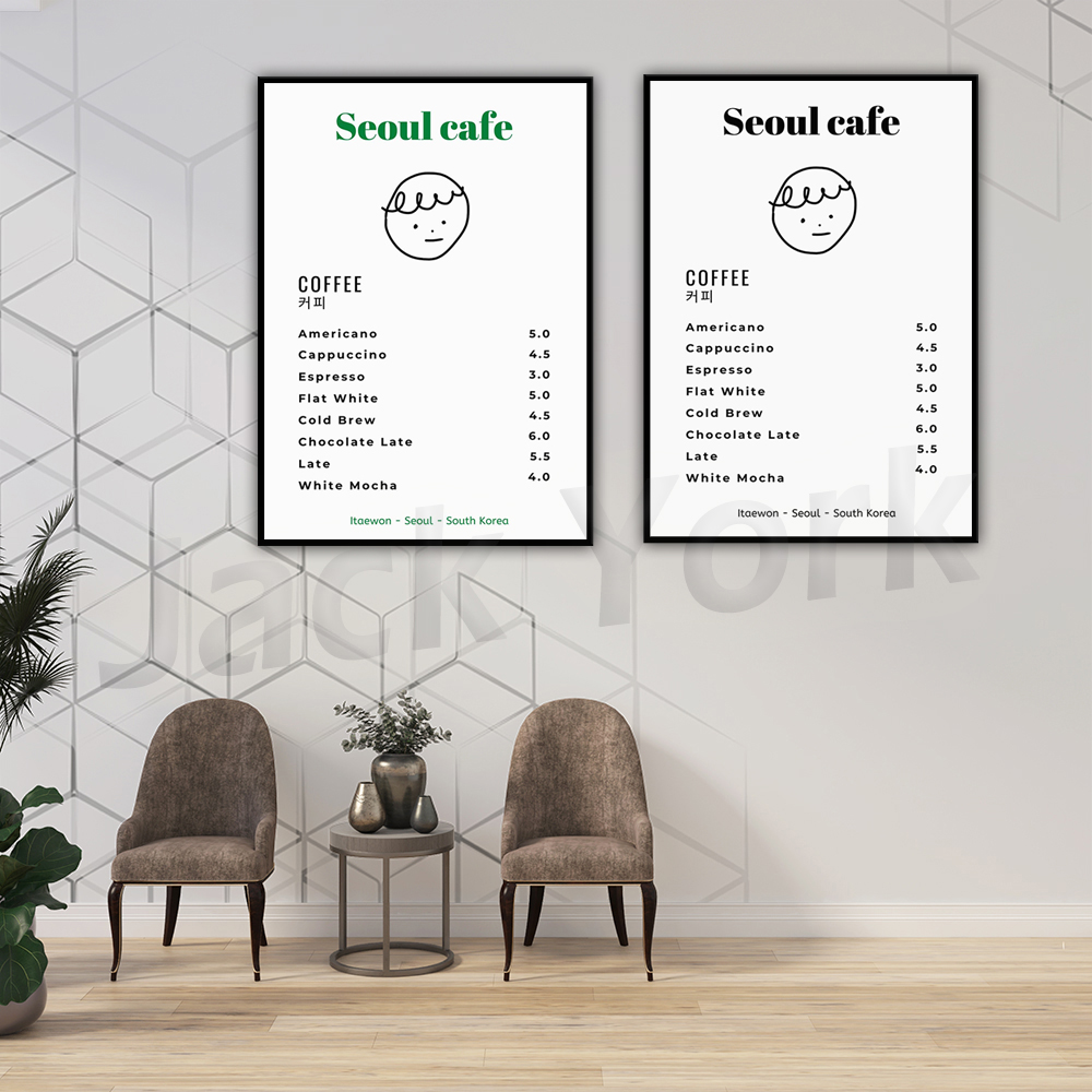 Seoul Cafe Print Wall Art Prin - огляд і ціна South Korea Lifestyle