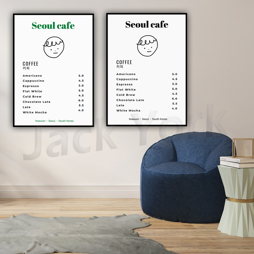 Seoul Cafe Print Wall Art Prin - огляд і ціна South Korea Lifestyle