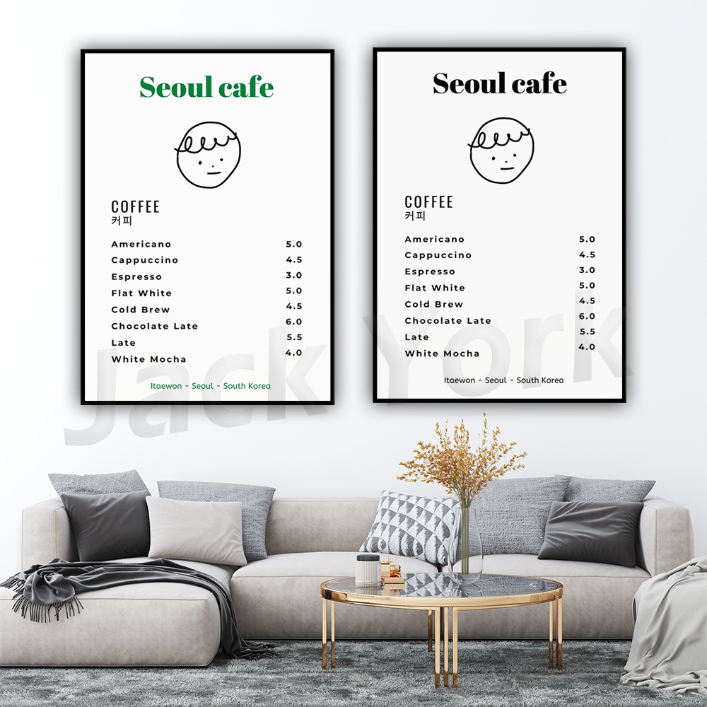 Seoul Cafe Print Wall Art Prin - огляд і ціна South Korea Lifestyle