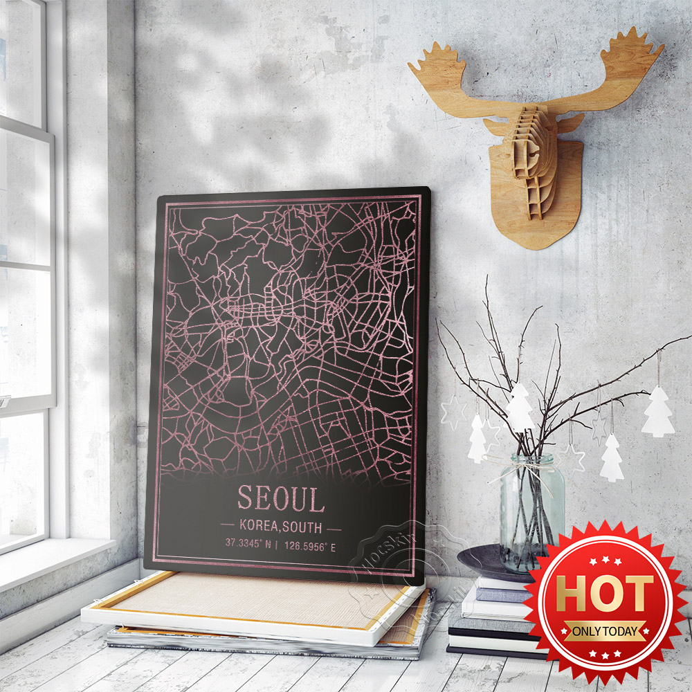 Seoul Korea South Map Art Post - огляд і ціна South Korea Lifestyle