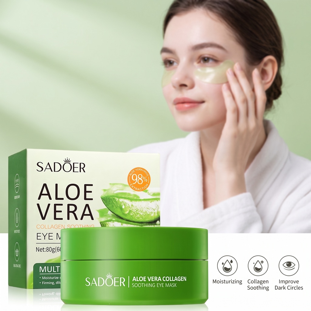 60pcs Aloe Vera Collagen Eye M - огляд і ціна Sheet Mask Collagen